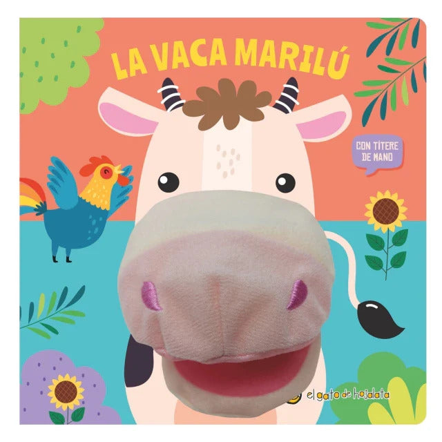 Libro Interactivo con Títere de Mano La Vaca Marilu para Niños