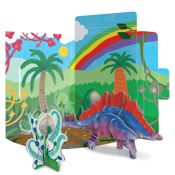 Juego Didáctico Stegosaurus 3D Dinosaurio Brilla Oscuridad Para Niños