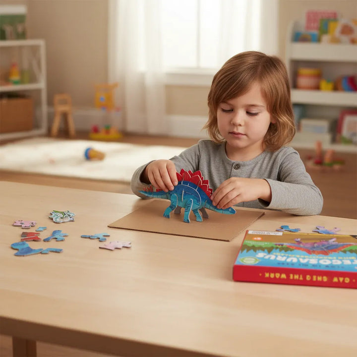Juego Didáctico Stegosaurus 3D Dinosaurio Brilla Oscuridad Para Niños