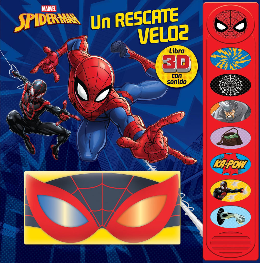 Libro 3D con Sonido Spider-Man Un Rescate Veloz Para Niños