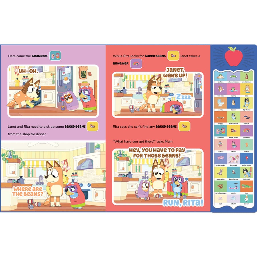 Libro Con Sonidos Palabras Bluey Wackadoo Para Niños