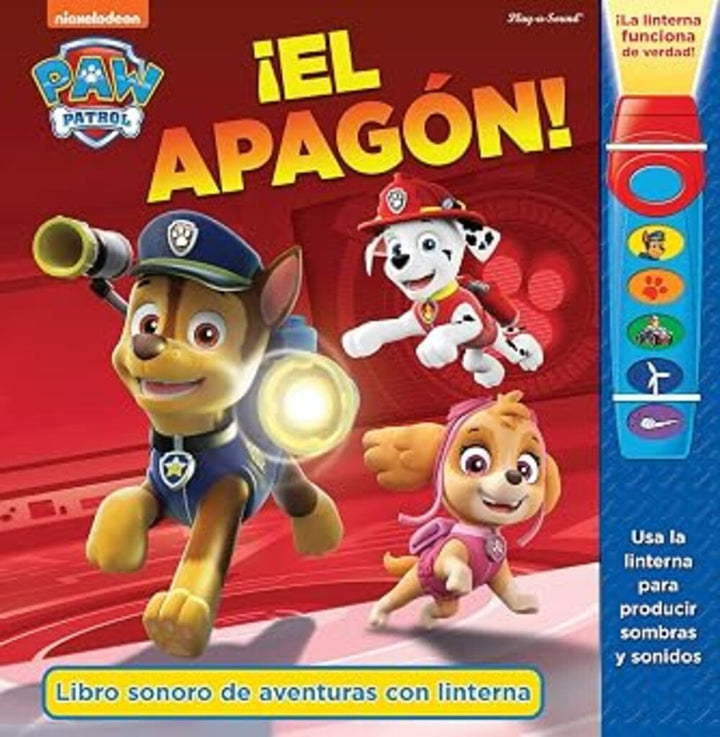 Libro El Apagon Paw Patrol con Linterna Para Niños