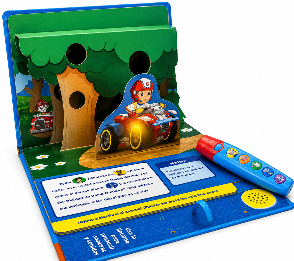 Libro El Apagon Paw Patrol con Linterna Para Niños