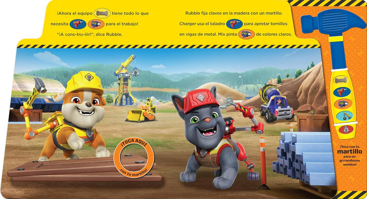 Libro Interactivo Sonidos Patrulla Canina con Martillo Para Niños