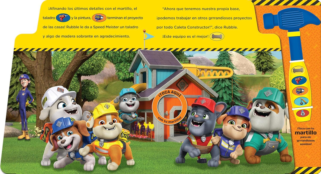 Libro Interactivo Sonidos Patrulla Canina con Martillo Para Niños