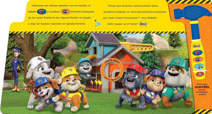 Libro Interactivo Sonidos Patrulla Canina con Martillo Para Niños