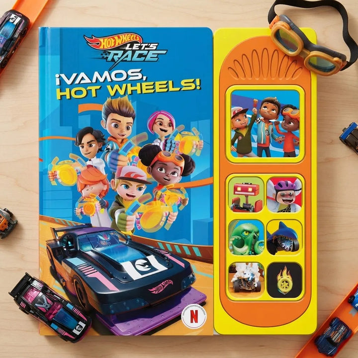 Libro de Sonidos Hot Wheels Vamos 7 Sonidos Para Niños