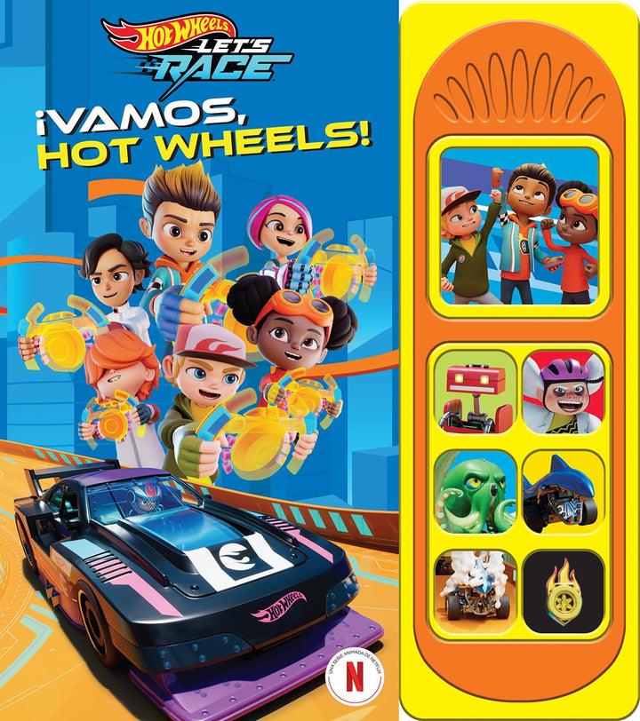 Libro de Sonidos Hot Wheels Vamos 7 Sonidos Para Niños