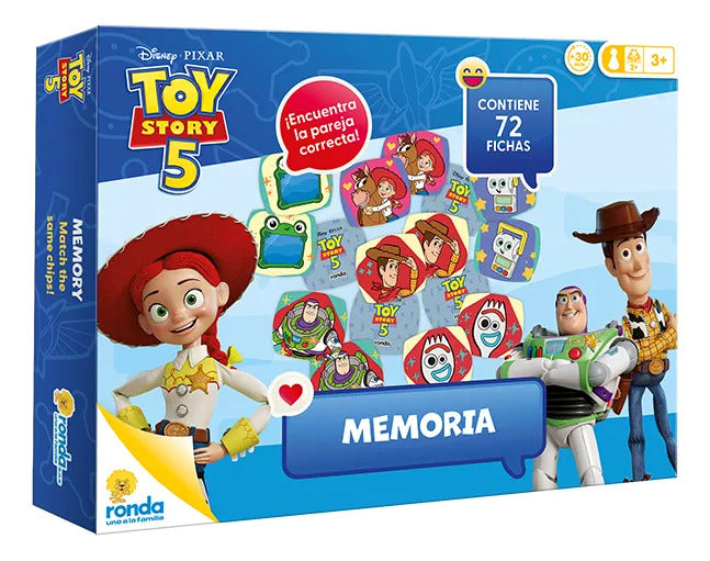 Juego de Mesa Memoria Toy Story 5 Ronda Para Niños