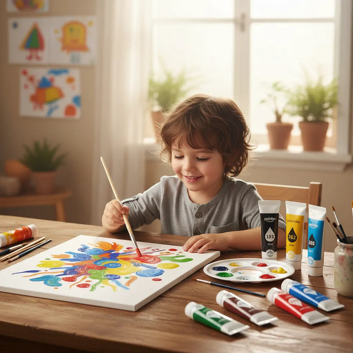 Pintura Acrílica 12 Colores Brillantes Pointer Para Niños