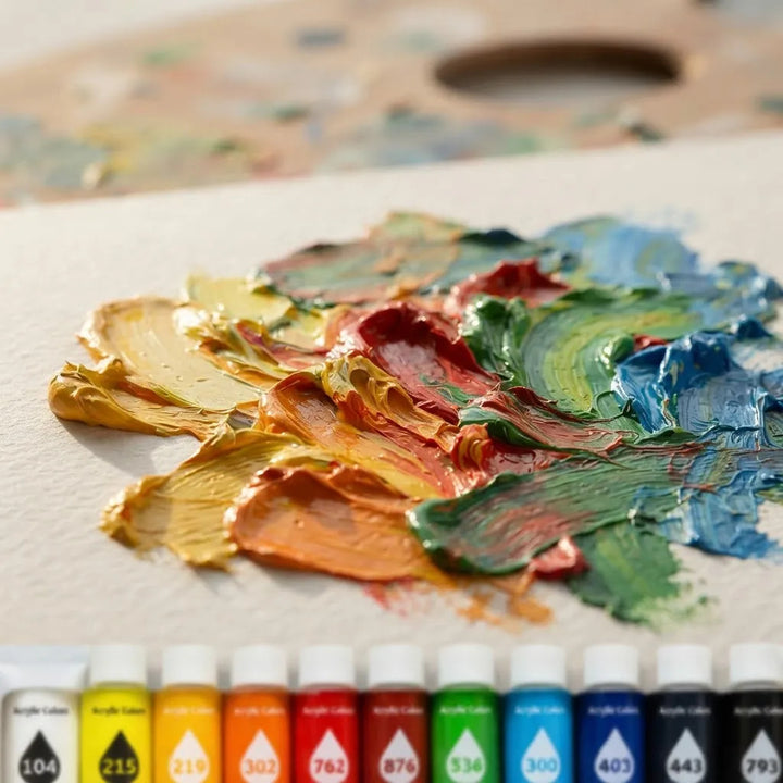 Pintura Acrílica 12 Colores Brillantes Pointer Para Niños