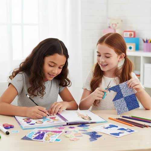 Libro para Colorear y Stickers  Besties Fashions Para Niños
