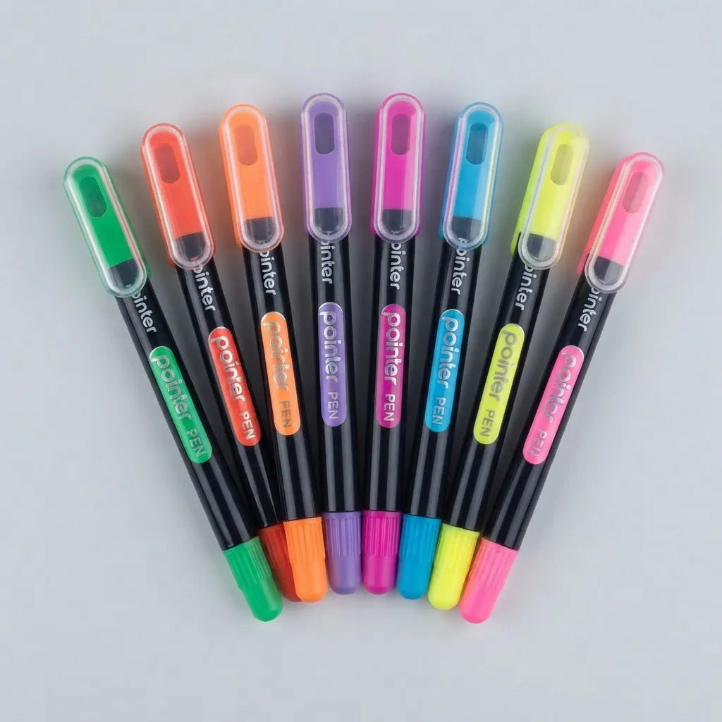 Set X 8 Crayones Resaltador Retractil Para Niños