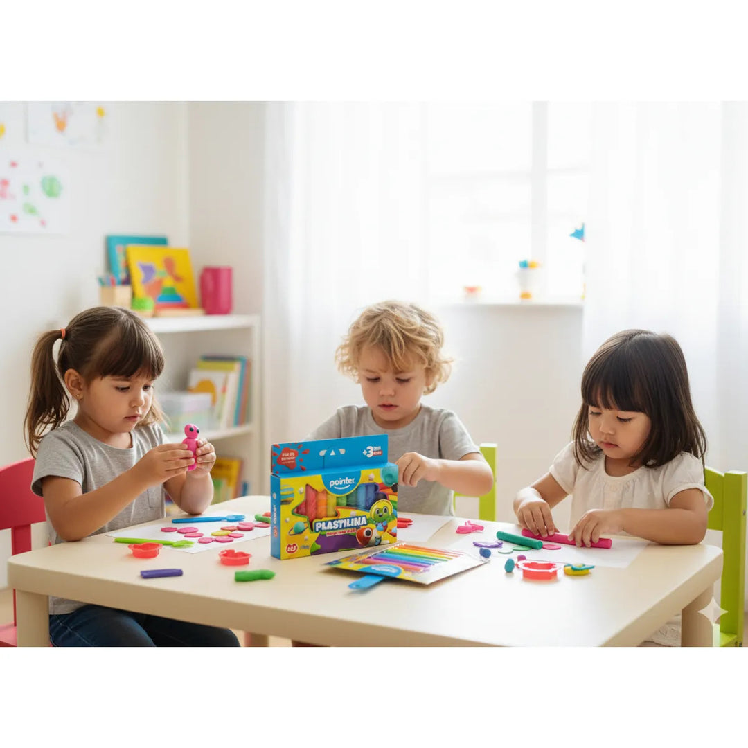 Plastilina 12 Colores Pointer Para Niños