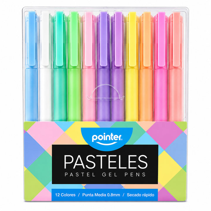 Bolígrafo Tinta Gel Pastel 12 Unidades Para Niños