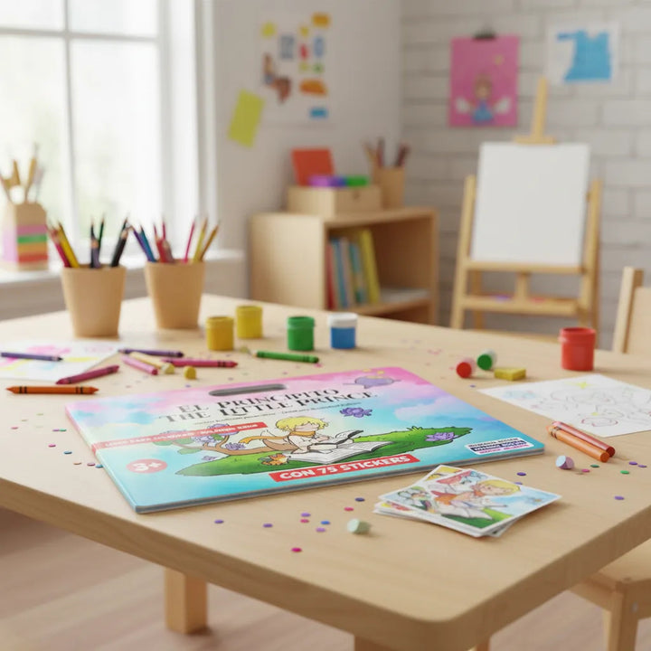 Libro para Colorear El principito con 75 Stickers Para Niños