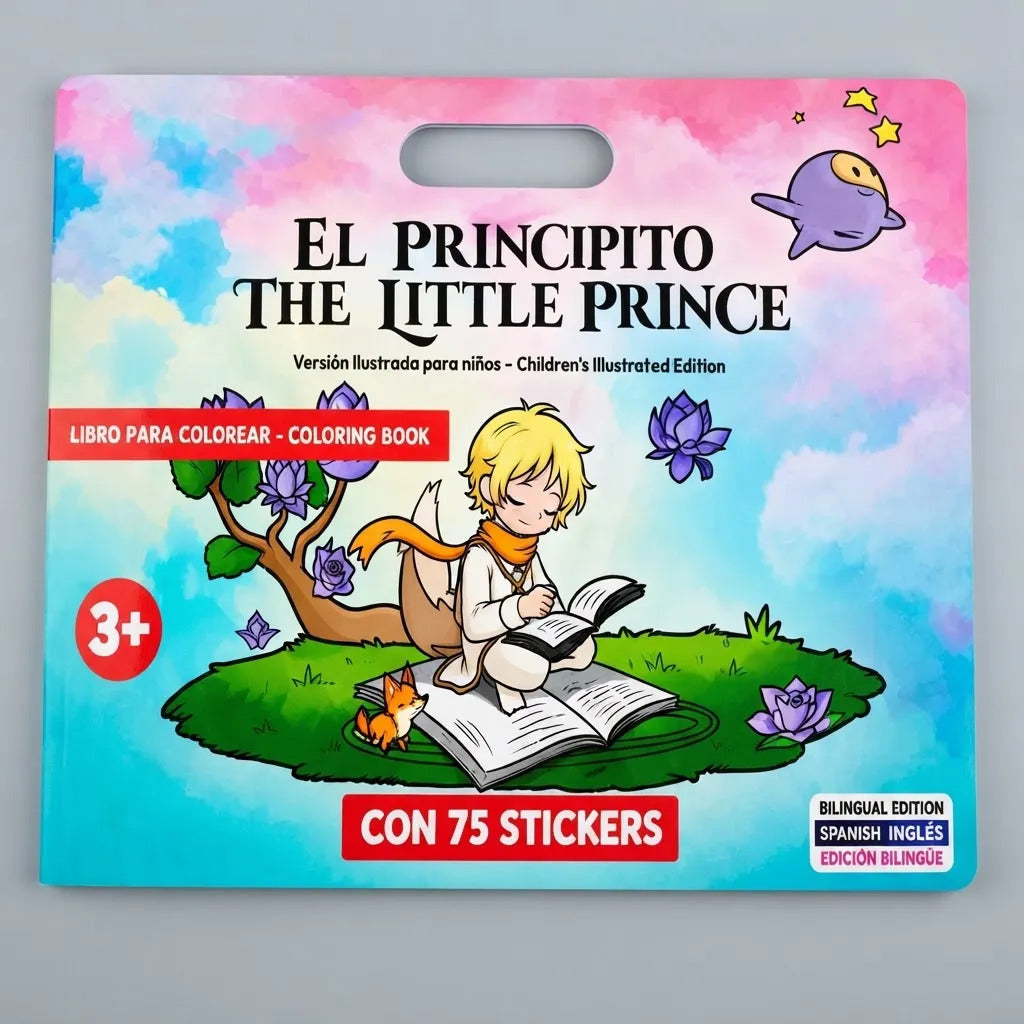 Libro para Colorear El principito con 75 Stickers Para Niños