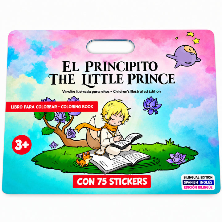 Libro para Colorear El principito con 75 Stickers Para Niños