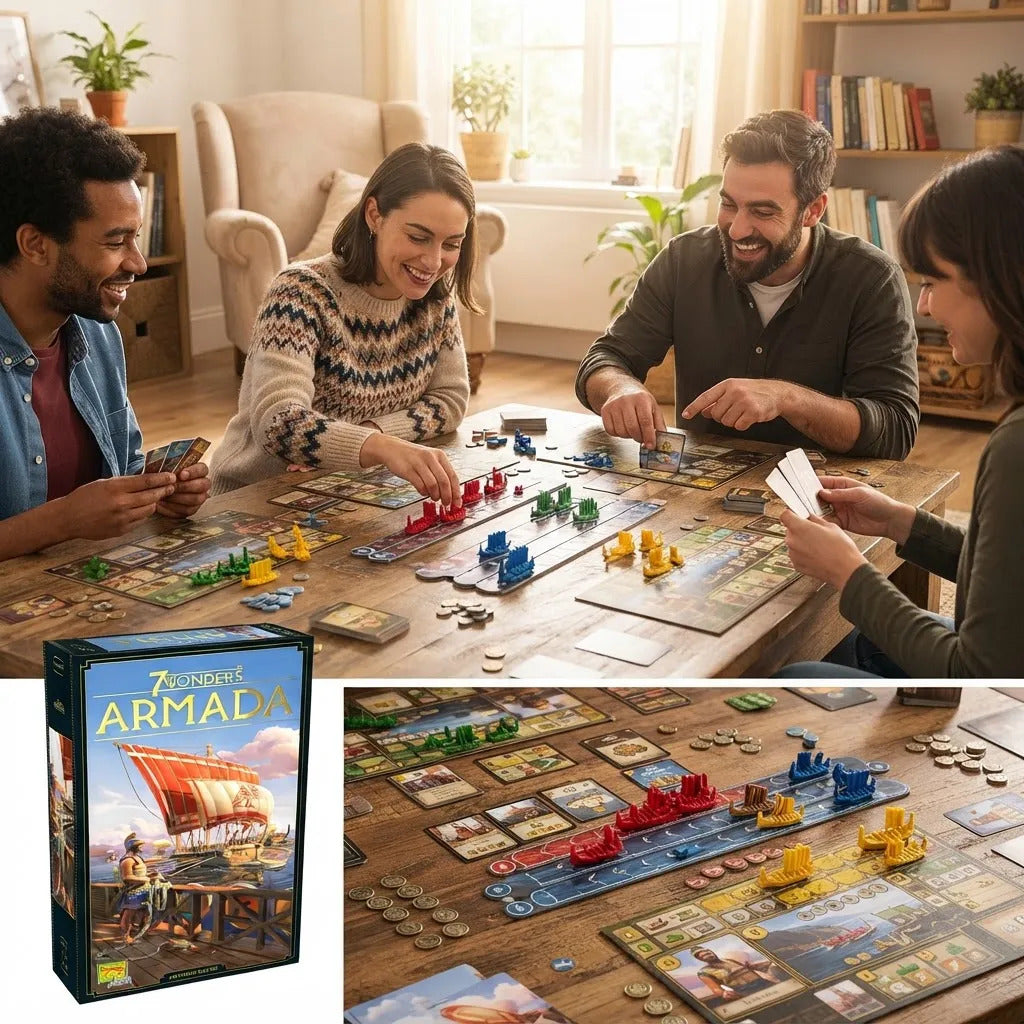 Juego de Mesa Estrategia 7 Wonders Armada Nueva Edición Adultos