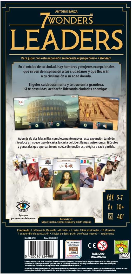 Juego de Mesa 7 Wonders Leaders Nueva Edición Para Adultos