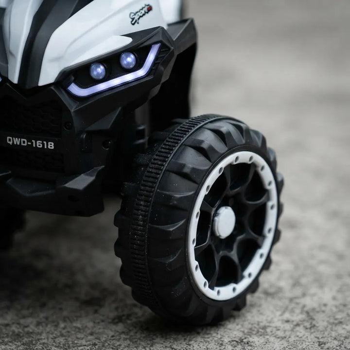 Cuatrimoto eléctrica Carro Montable Niños Blanco Control Remoto