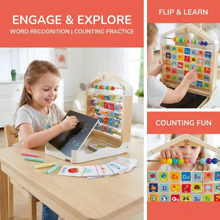 Juego Didáctico Ábaco de Letras Ingles Madera Hape Para Niños