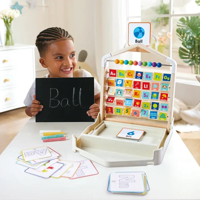 Juego Didáctico Ábaco de Letras Ingles Madera Hape Para Niños