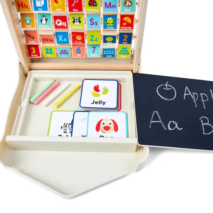 Juego Didáctico Ábaco de Letras Ingles Madera Hape Para Niños