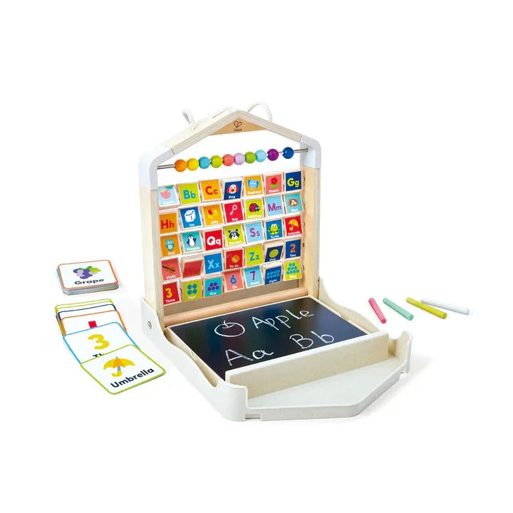 Juego Didáctico Ábaco de Letras Ingles Madera Hape Para Niños