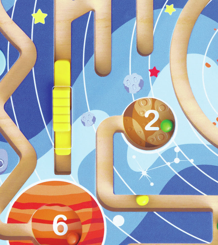 Juego Laberinto y Pizarra Magnético 2-in-1 Espacial Para Niños