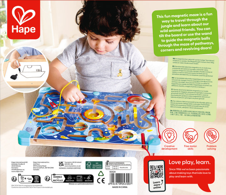 Juego Laberinto y Pizarra Magnético 2-in-1 Espacial Para Niños