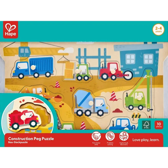 Juego Didáctico Para Encajar Construcción de Madera para Niños