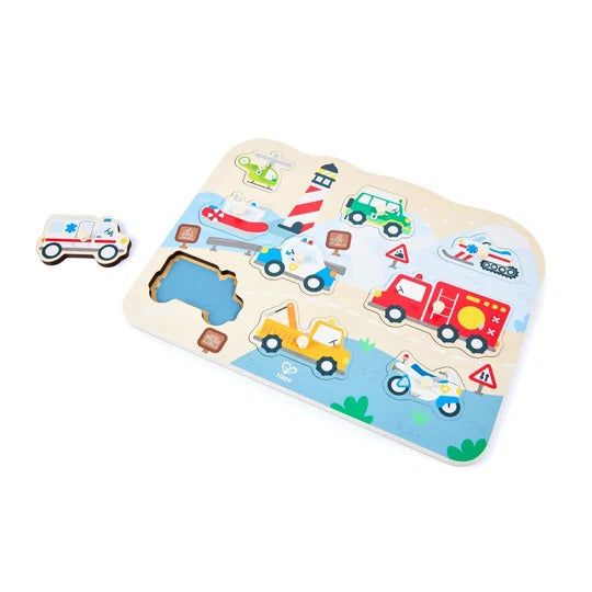 Juego Didáctico Para Encajar Emergencia de Madera para Niños