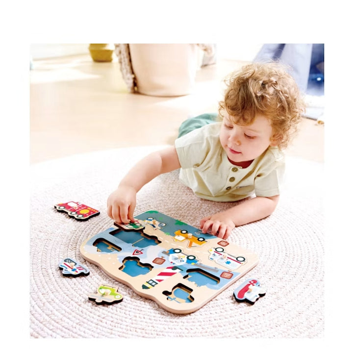 Juego Didáctico Para Encajar Emergencia de Madera para Niños