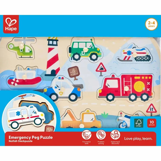 Juego Didáctico Para Encajar Emergencia de Madera para Niños