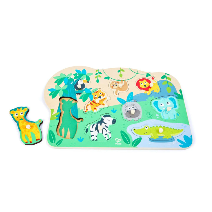 Juego Didáctico Para Encajar Selva de Madera para Niños