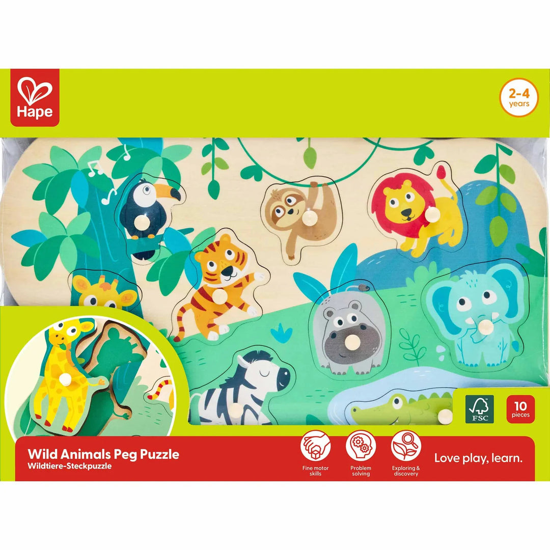 Juego Didáctico Para Encajar Selva de Madera para Niños