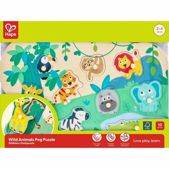 Juego Didáctico Para Encajar Selva de Madera para Niños