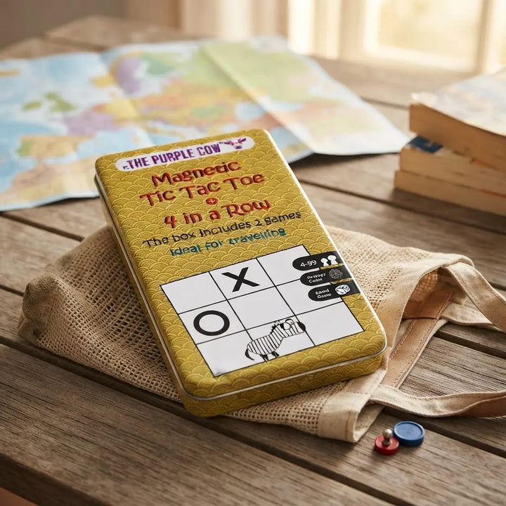 Juego Magnético de Viaje Tic Tac Toe y 4 en Línea Para Niños