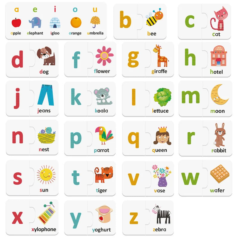 Juego Didáctico Tarjetas Táctiles English ABC Para Niños