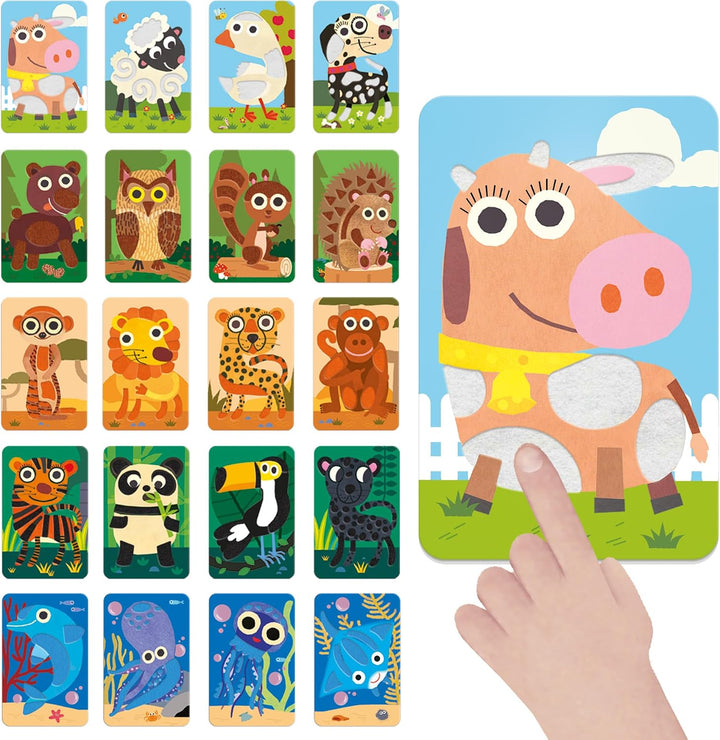 Juego Didáctico 10 Tarjetas Táctiles Texturas Para Niños