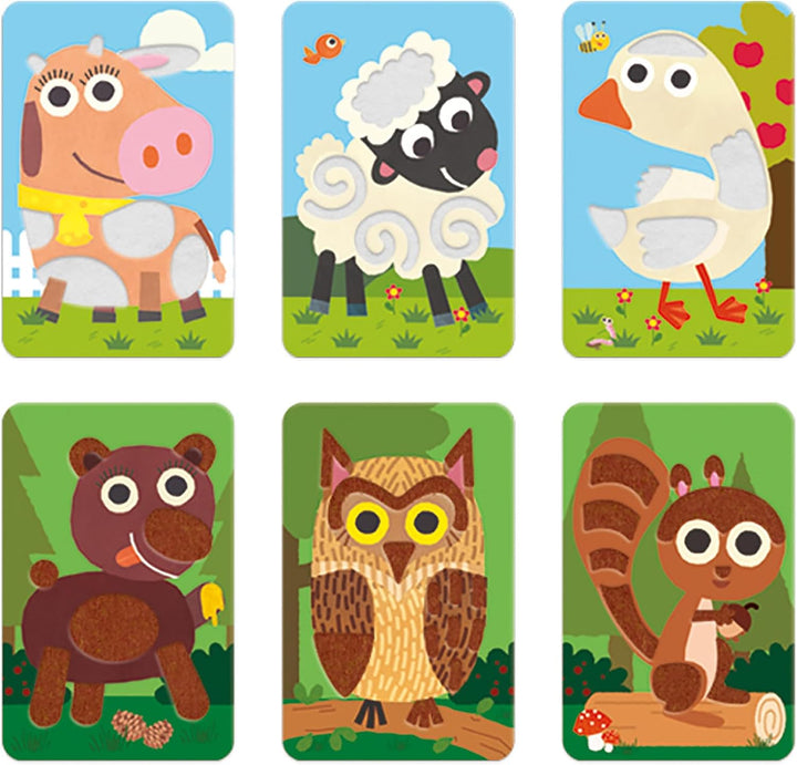 Juego Didáctico 10 Tarjetas Táctiles Texturas Para Niños