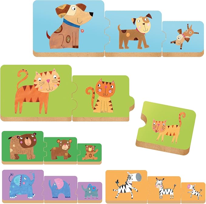 Juego Educativo de Madera 15 Piezas Tamaños Para Niños