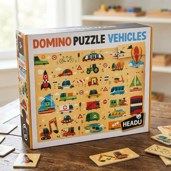 Rompecabezas educativo Domino Vehículos 28 Piezas Para Niños