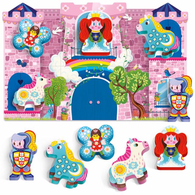 Juego Didáctico Puzzle Unicornio Montessori De Madera Para Niños