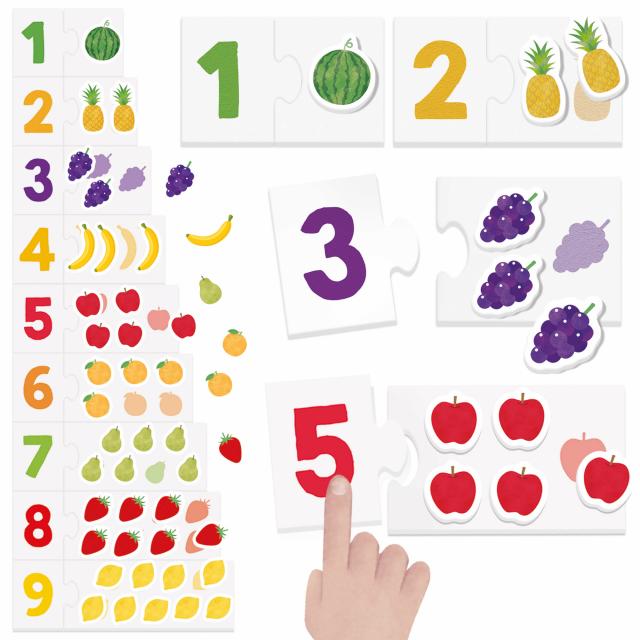 Rompecabezas Didáctico Números 1-9 Montessori Tatil Para Niños