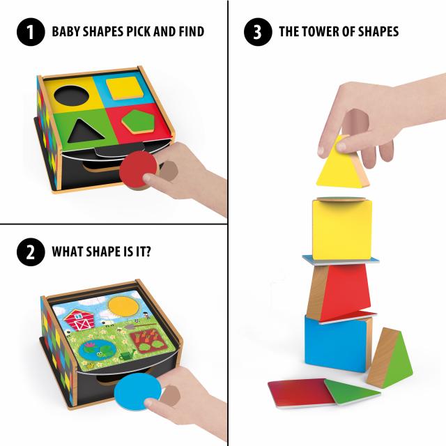 Juego Clasificador de Formas Montessori de Madera Para Niños