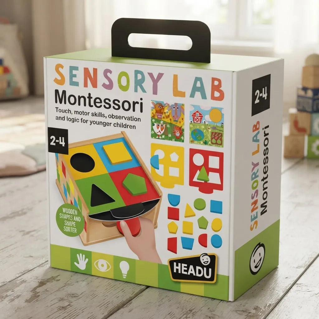 Juego Clasificador de Formas Montessori de Madera Para Niños