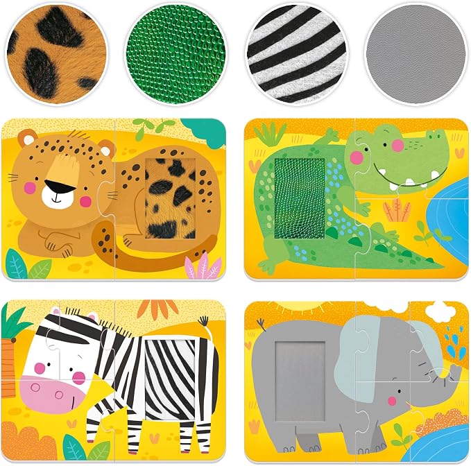 Juego Didáctico Rompecabezas Sensorial con Texturas para Niños