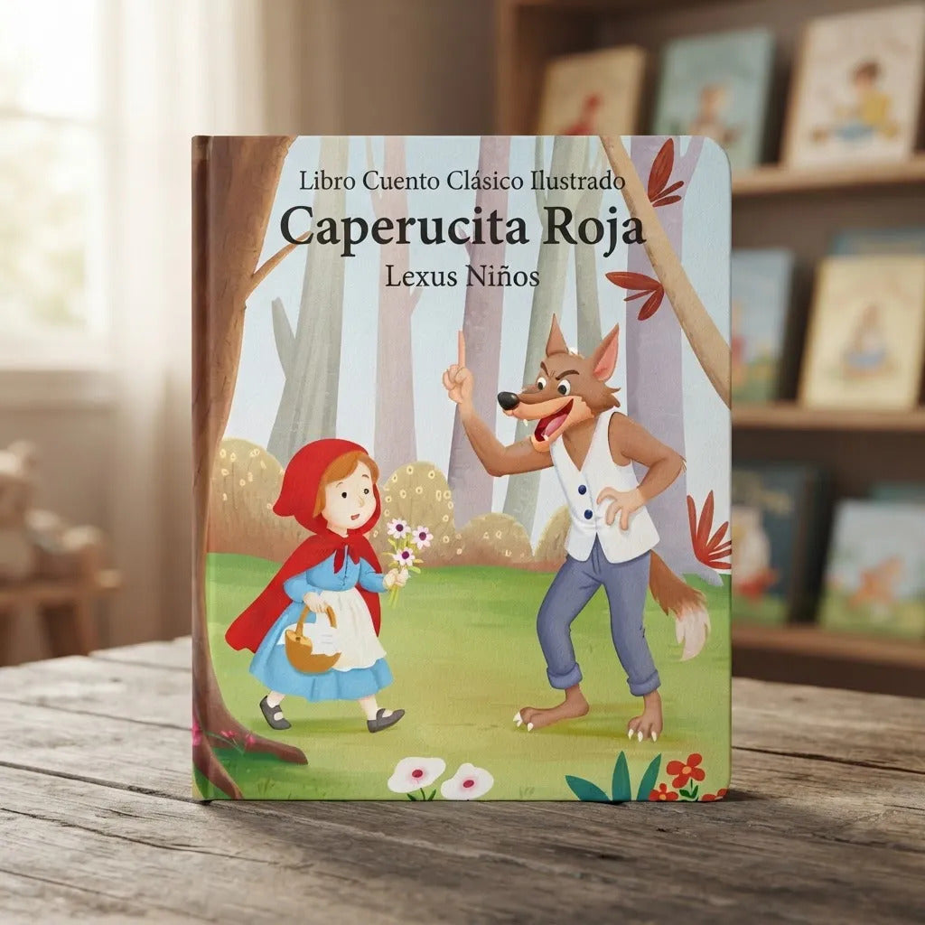 Libro Cuento Clásico Ilustrado Caperucita Roja Lexus Para Niños